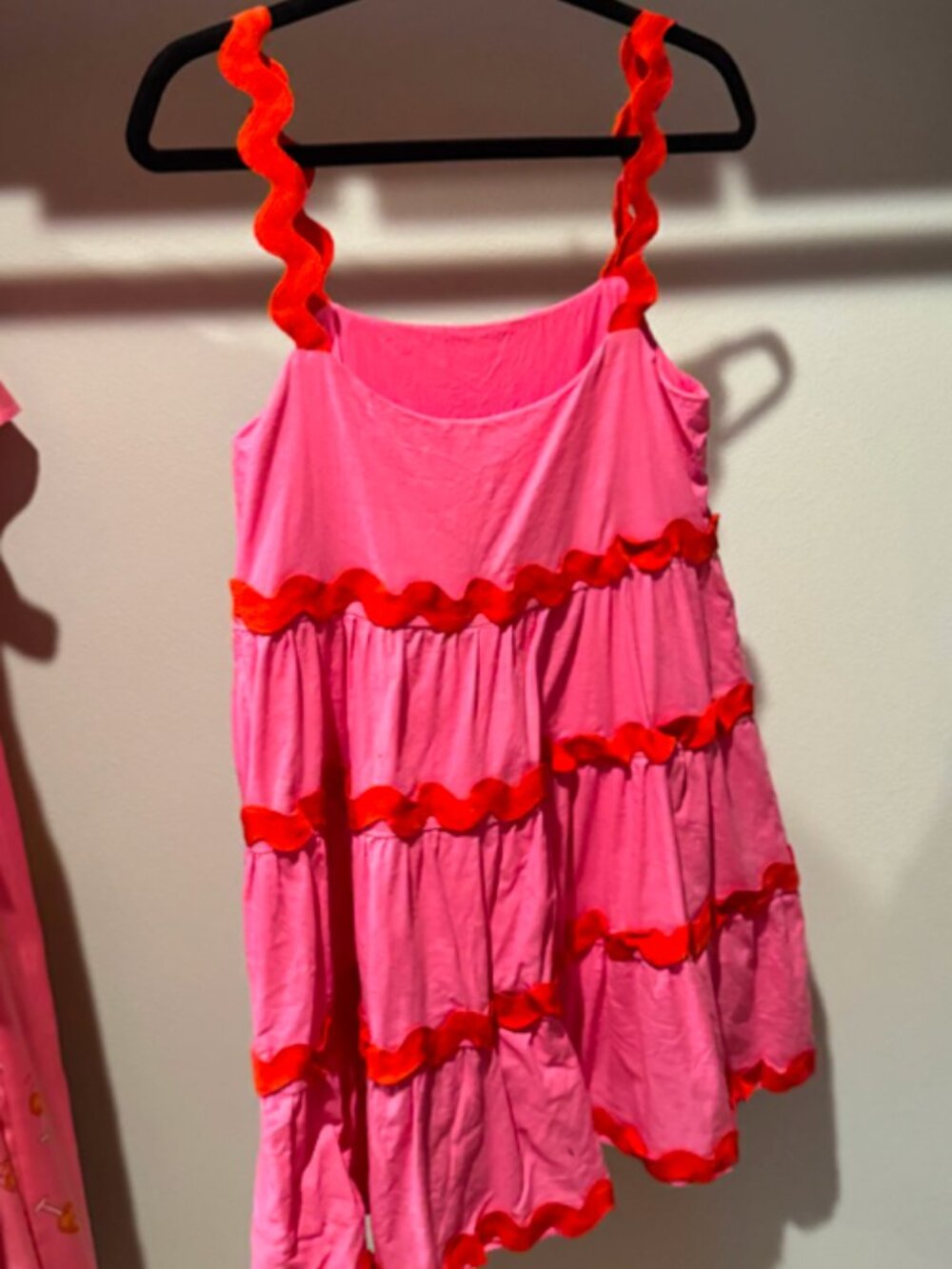 Maverick Skies Pink tiered mini dress - Size 6 - Picture 3 of 3